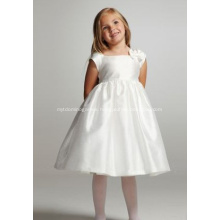 Ball Gown Square Neck Knee-length Taffeta Bowknot Flower Girl Dress